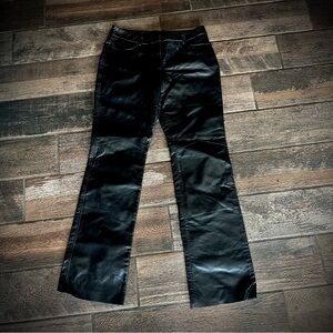 Express black leather boot cut pants 5/6 New with tags
